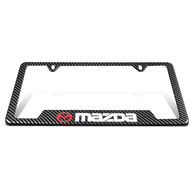 New For MAZDA Carbon Fiber Look License Plate Frame ABS X1 - Image 6