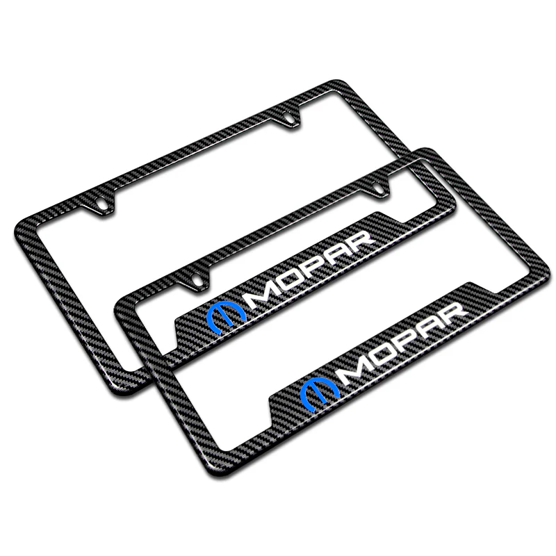 New For MOPAR Carbon Fiber Look License Plate Frame ABS X2 - Image 5
