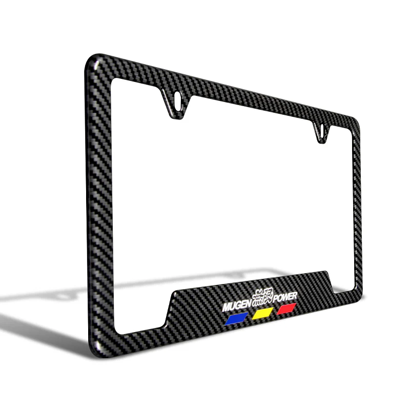 New For MUGEN POWER HONDA Carbon Fiber Look License Plate Frame ABS X1 - Image 6