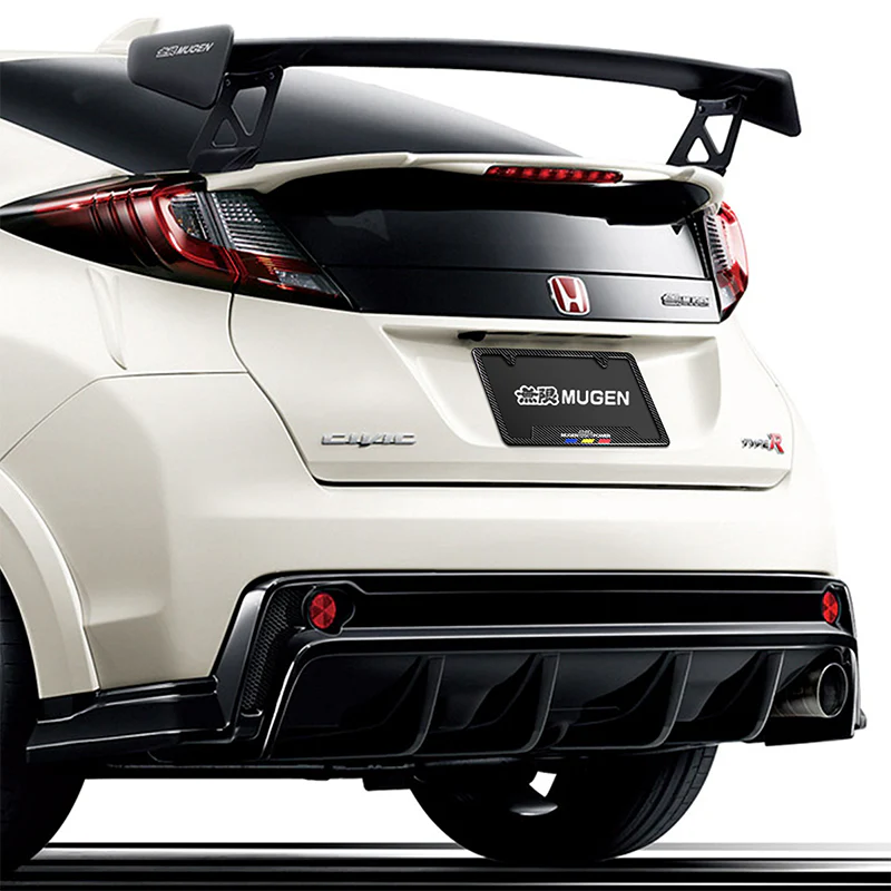 New For MUGEN POWER HONDA Carbon Fiber Look License Plate Frame ABS X2 - Image 5