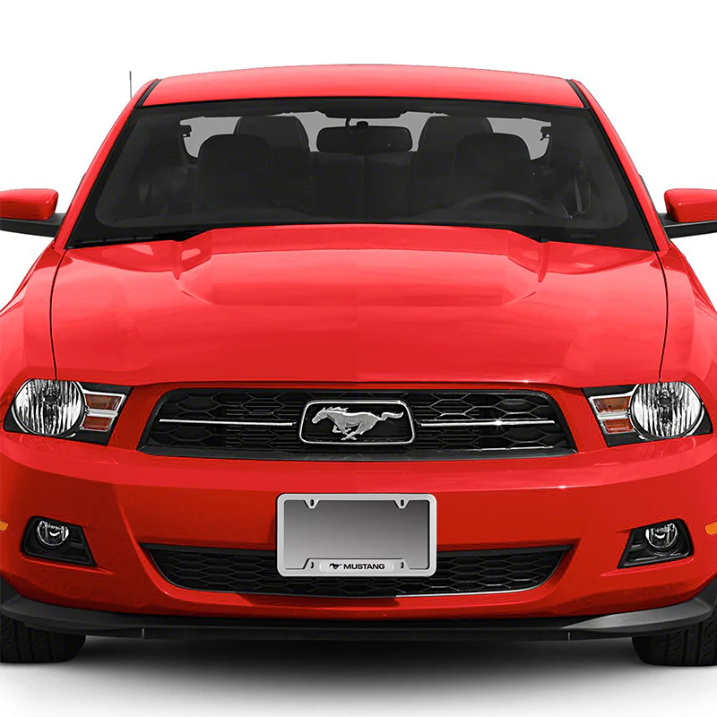New Ford Mustang SET Stainless Steel License Plate Frame 2pcs with Caps Bolt - Image 3