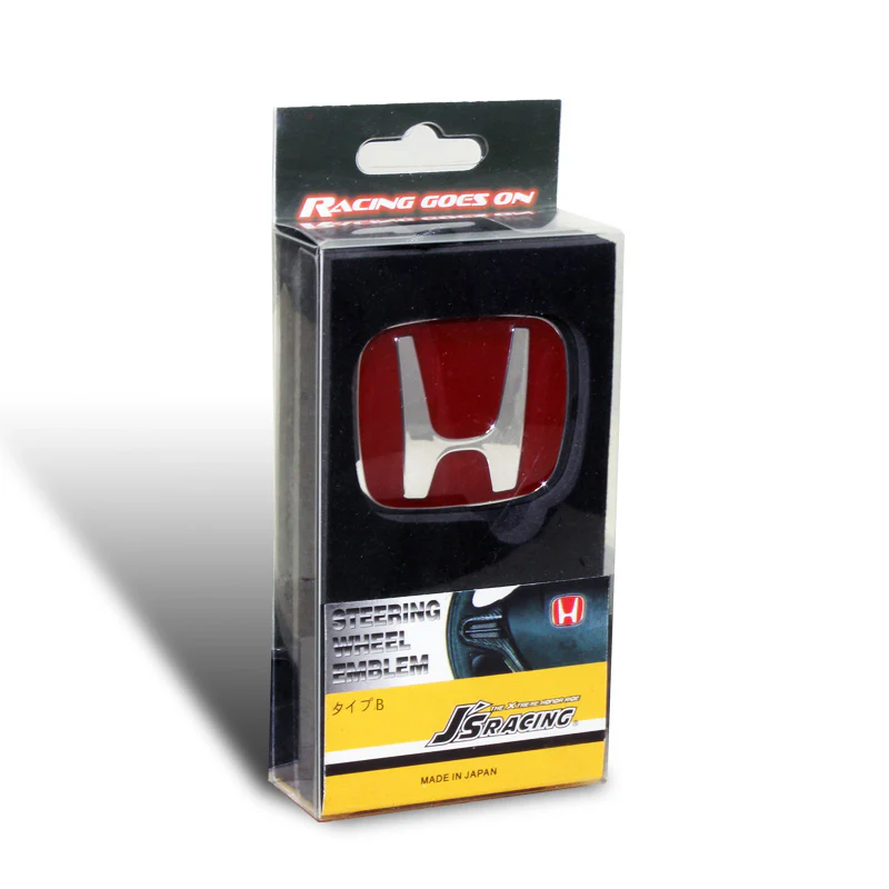 NEW Front + Rear +Steeriing Red JDM Emblem For CIVIC 4DR SEDAN 2016 2017 2018 - Image 5