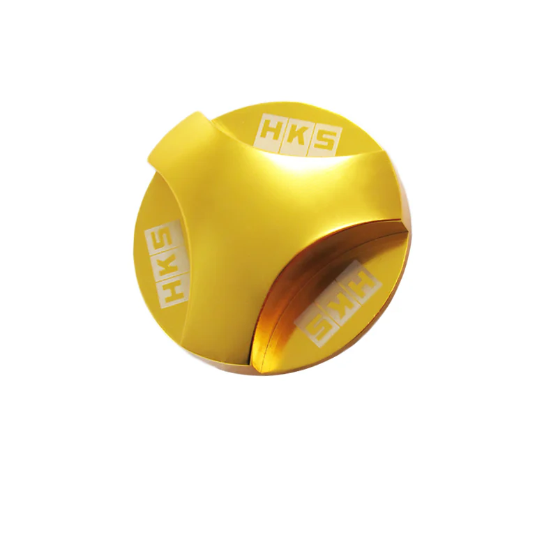 New Gold HKS Aluminum Hexagonal Racing Engine Oil Filler Cap For MITSUBISHI - Image 2