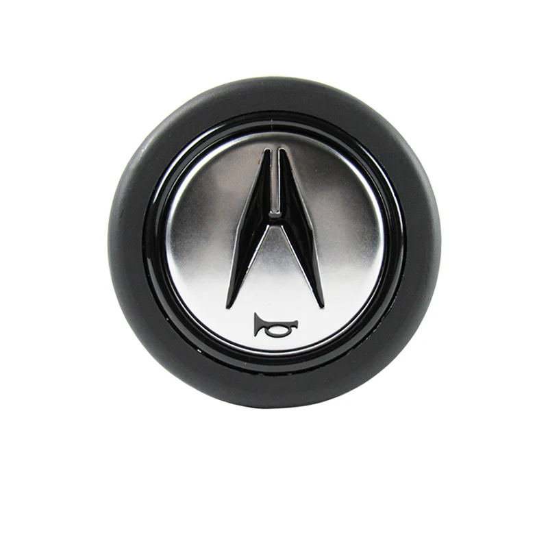ACURA New Black / Silver Horn Button fits MOMO RAID NRG Steering Wheel Racing - Image 2