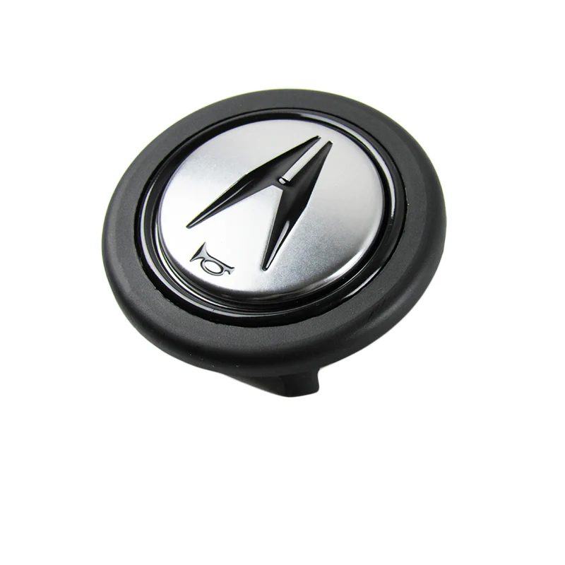 ACURA New Black / Silver Horn Button fits MOMO RAID NRG Steering Wheel Racing - Image 3