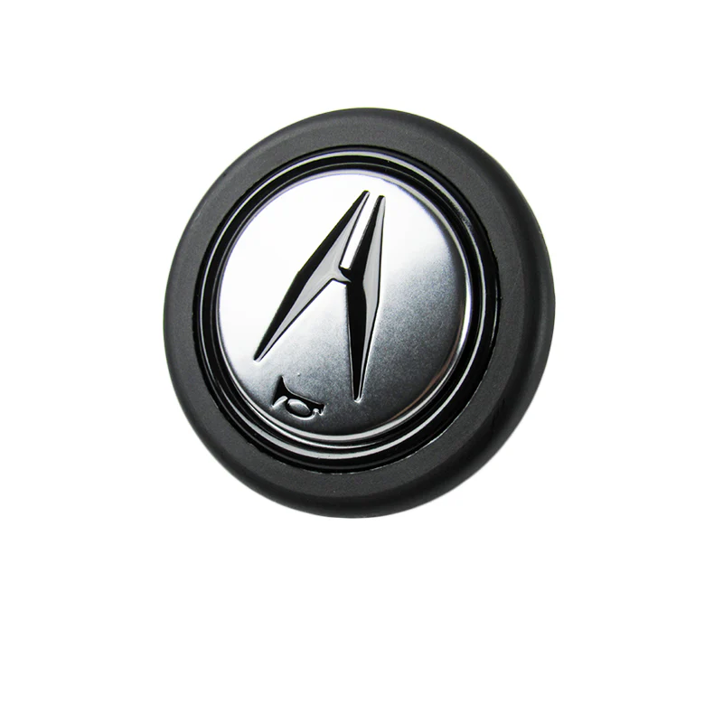 ACURA New Black / Silver Horn Button fits MOMO RAID NRG Steering Wheel Racing - Image 7