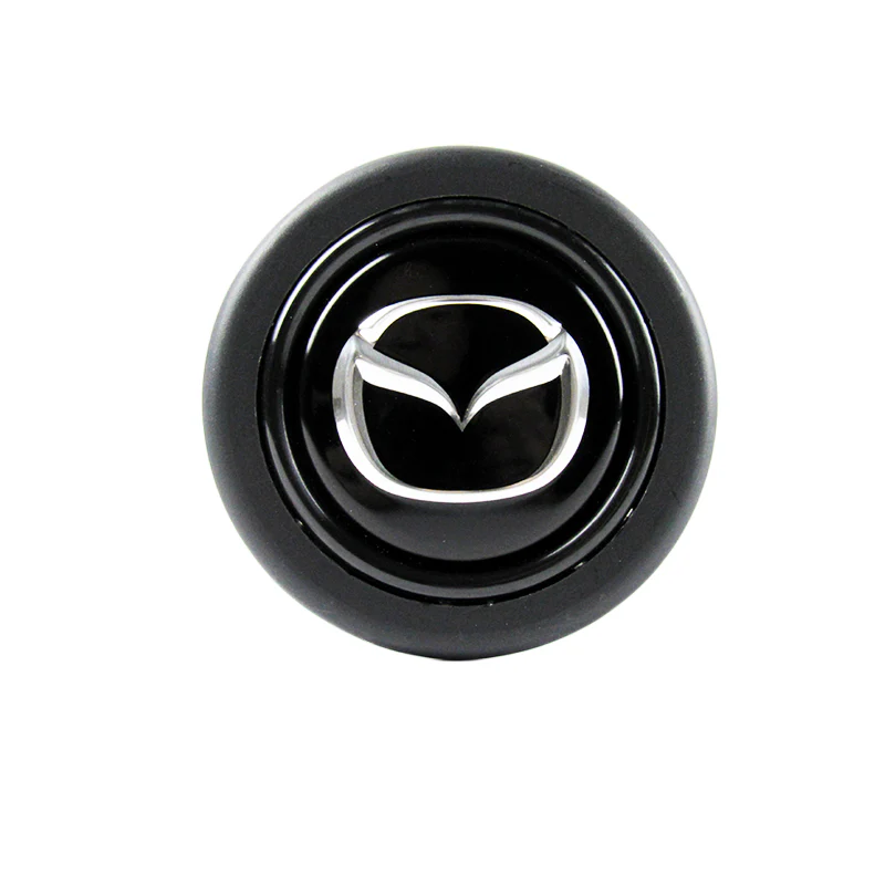 MAZDA New Black / Silver Horn Button fits MOMO RAID NRG Steering Wheel Mazdaspeed Racing - Image 2