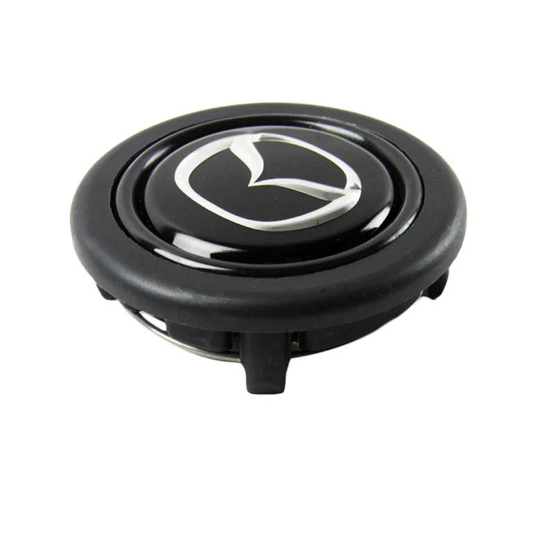 MAZDA New Black / Silver Horn Button fits MOMO RAID NRG Steering Wheel Mazdaspeed Racing - Image 3