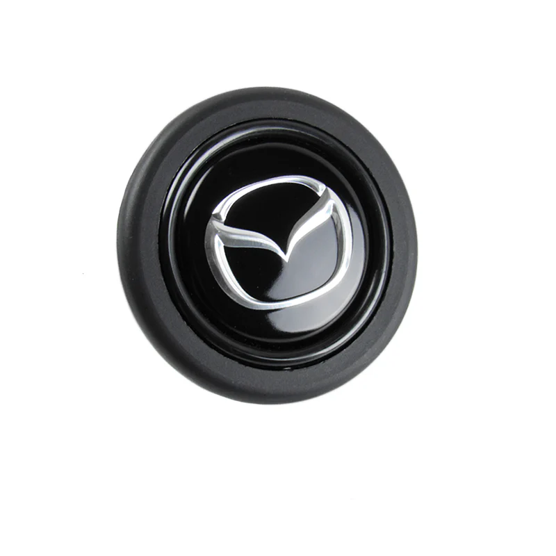 MAZDA New Black / Silver Horn Button fits MOMO RAID NRG Steering Wheel Mazdaspeed Racing - Image 5