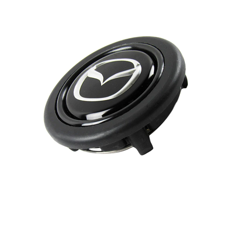 MAZDA New Black / Silver Horn Button fits MOMO RAID NRG Steering Wheel Mazdaspeed Racing - Image 6