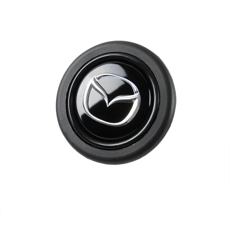 MAZDA New Black / Silver Horn Button fits MOMO RAID NRG Steering Wheel Mazdaspeed Racing - Image 7