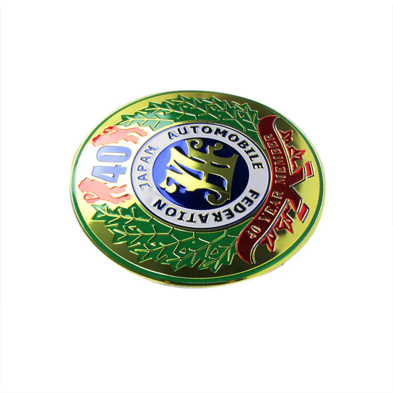New JAF Japan Automobile Federation 40 Year Member JDM Logo Emblem Badge Decal Badge Sticker - Image 2