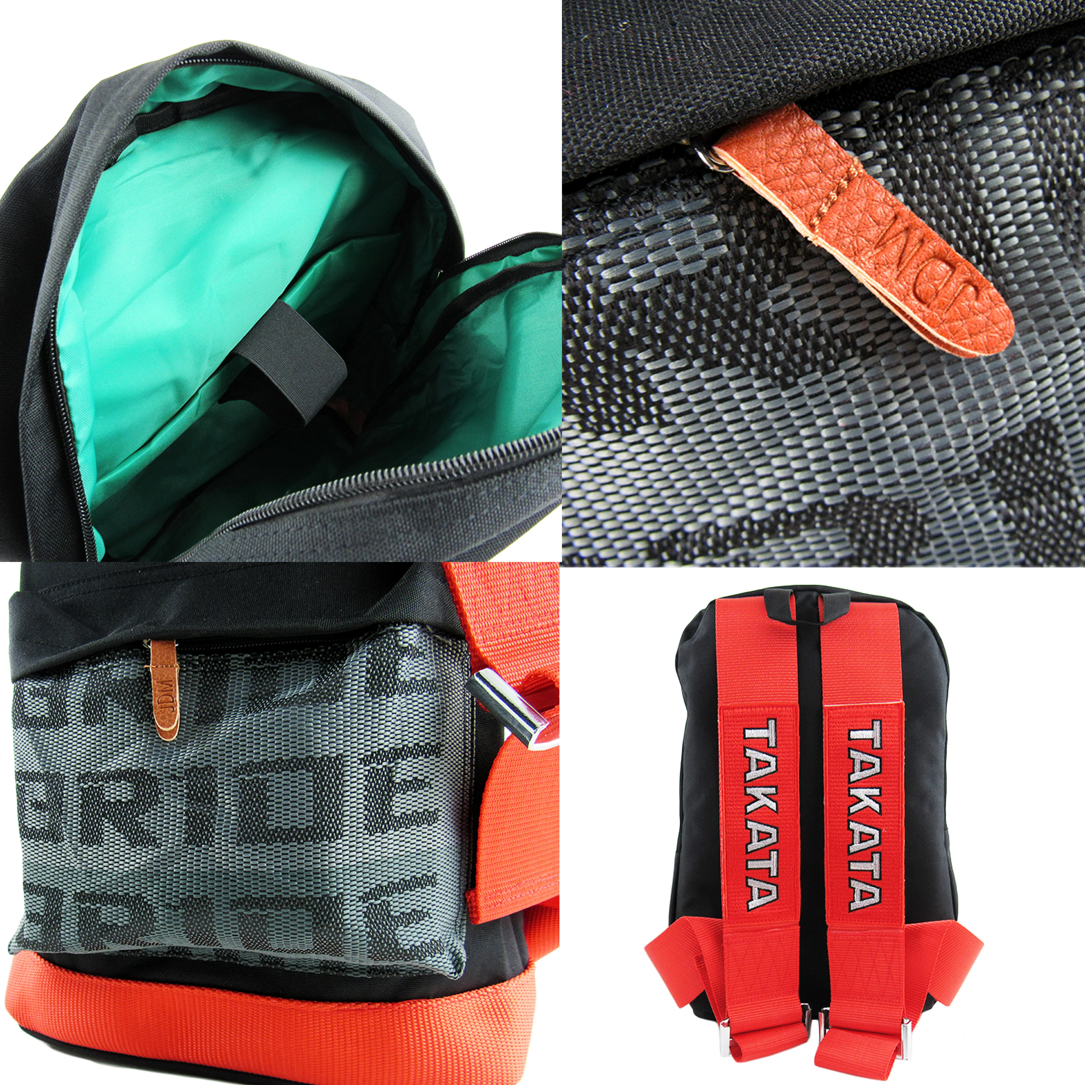 Bride Gradation Cloth Backpack with Takata Red Harness Adjustable Shoulder Straps - Image 6