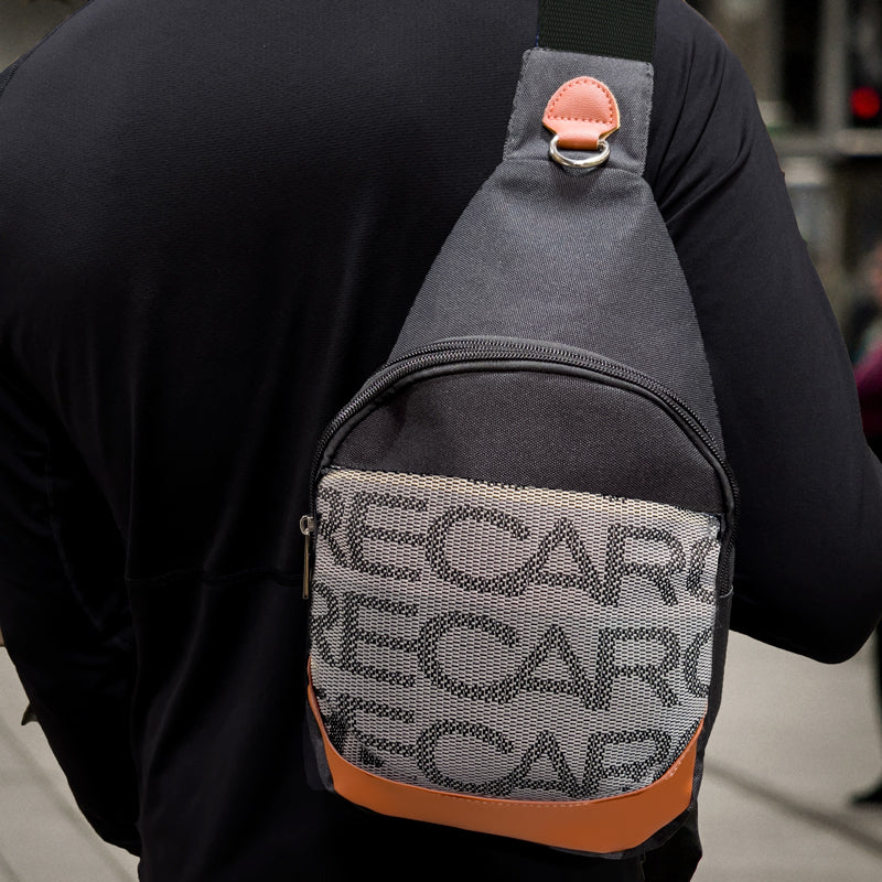 NEW JDM RECARO SET GRADATION BLACK TAKATA STRAPS BACKPACK CROSSBODY SHOULDER BAG W/ KEYTAG - Image 8