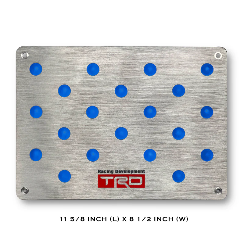 TRD Large Anti-Skid Floor Mat Carpet Foot Pedal Aluminum Plate For TOYOTA - Image 3