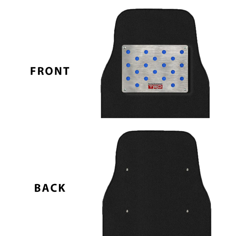 TRD Large Anti-Skid Floor Mat Carpet Foot Pedal Aluminum Plate For TOYOTA - Image 5