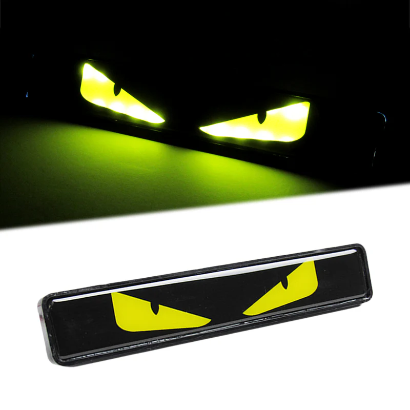 New LED Devil eye Racing Emblem Light Front Grille Ornament Emblem Luminescence Badge - Image 2