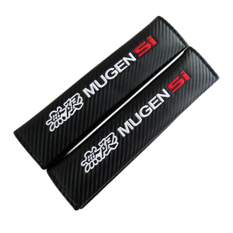 New Mugen Si Car Center Console Armrest Cushion Mat Pad Embroidery Cover with Seat Belt Cover Set - Image 8