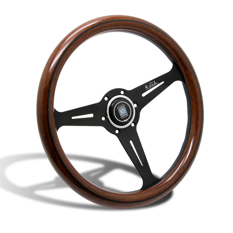 NEW NARDI CLASSIC 350MM STEERING WHEEL MAHOGANY WOOD with BLACK SPOKE N Style - Image 5