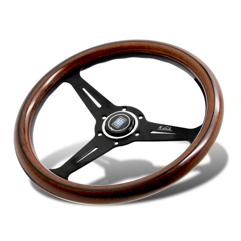 NEW NARDI CLASSIC 350MM STEERING WHEEL MAHOGANY WOOD with BLACK SPOKE N Style - Image 7