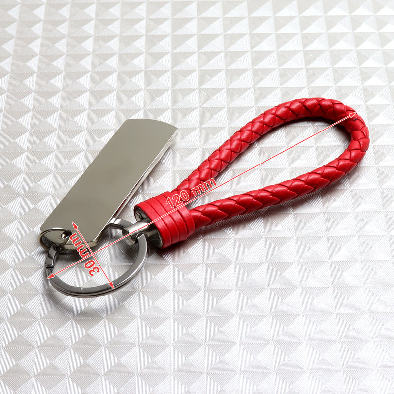 NEW Red Supreme3M Metal Pendant with Calf Leather Keychain Key Ring Tag Gift Deco x1 - Image 5