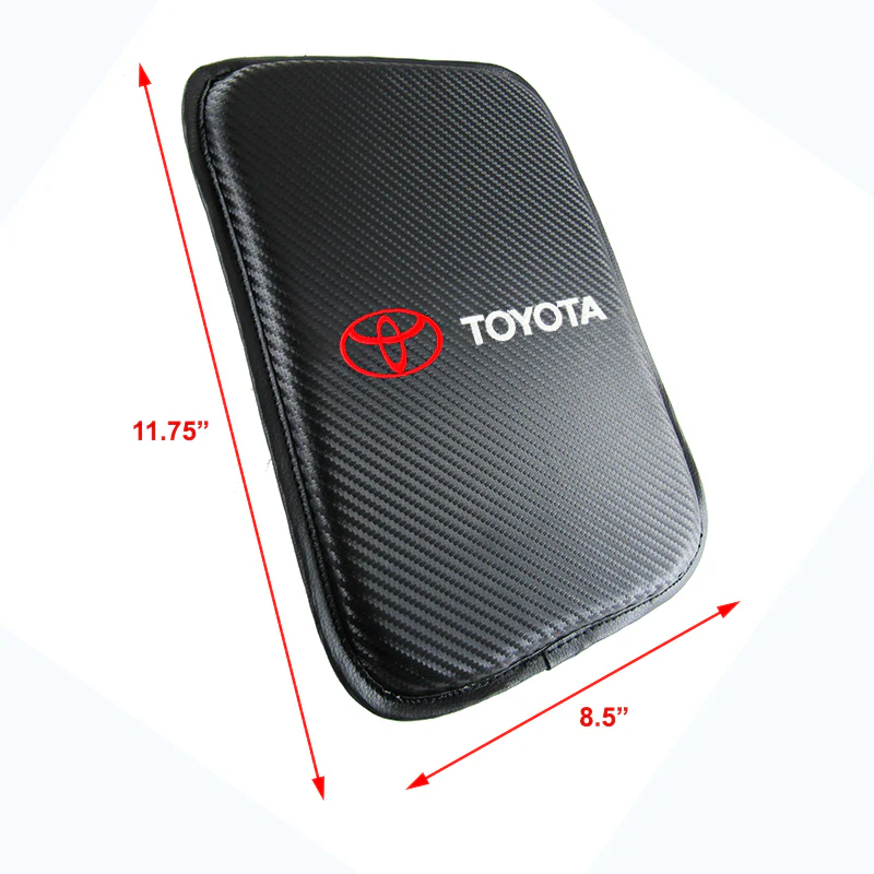 New Toyota Car Center Console Armrest Cushion Mat Pad Cover Stitched Embroidery Logo with LED Cup Coaster Set - Image 6