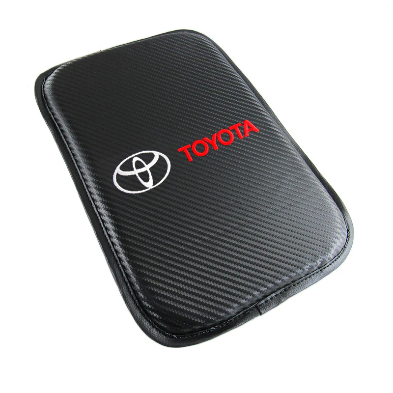New Toyota TRD Car Center Console Armrest Cushion Mat Pad Cover Stitched Embroidery Logo with LED Cup Coaster Set - Image 8