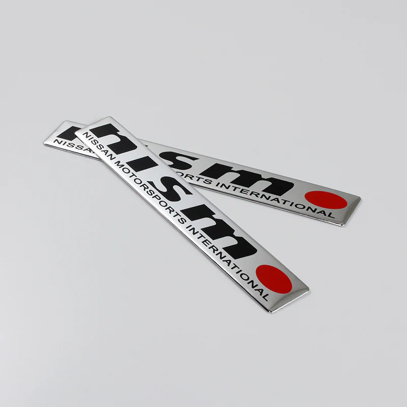 Nissan Nismo Silver Emblem Sticker x2 - Image 4