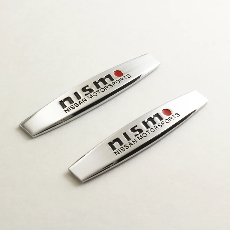 Nissan Nismo 3D Metal Emblem Sticker x2 - Image 2
