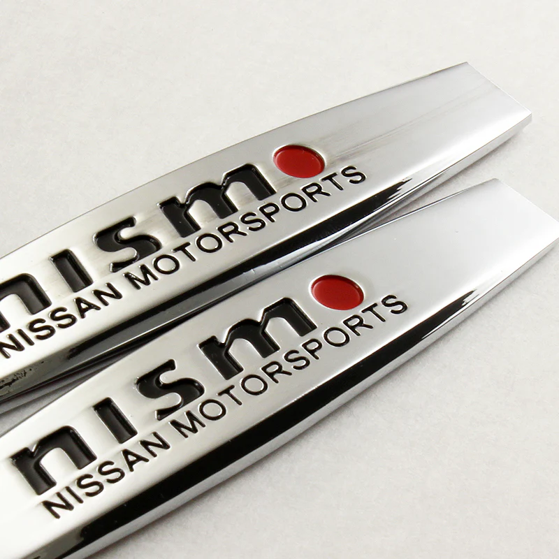 Nissan Nismo 3D Metal Emblem Sticker x2 - Image 4