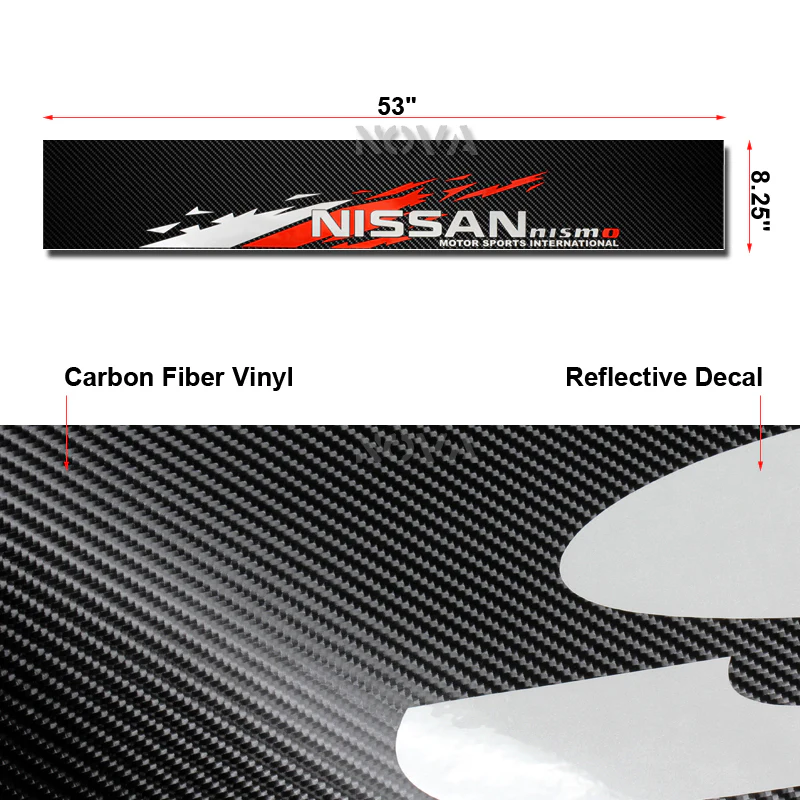 Nissan Nismo Carbon Fiber Windshield Banner - Image 2