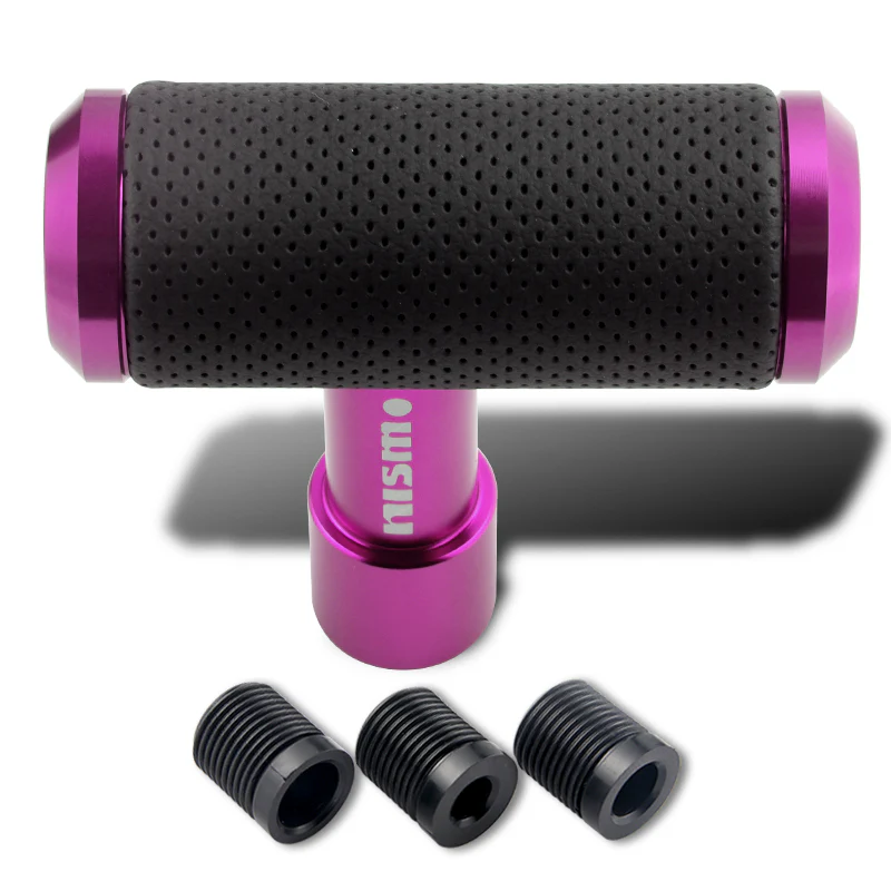 NISMO Leather Car Shift Knob Aircraft Joystick Transmission Racing Gear Purple - Image 2