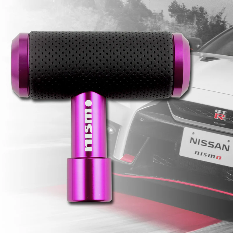 NISMO Leather Car Shift Knob Aircraft Joystick Transmission Racing Gear Purple - Image 4