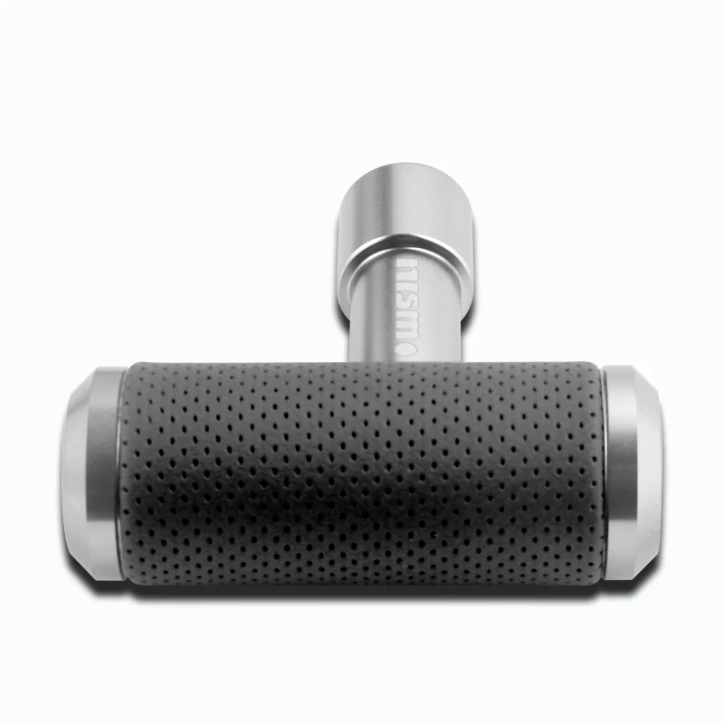 NISMO Leather Car Shift Knob Aircraft Joystick Transmission Racing Gear Silver - Image 5