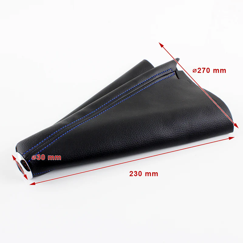 Nissan Nismo Blue Stitched Black PVC Leather Shifter Boot Cover - Image 4