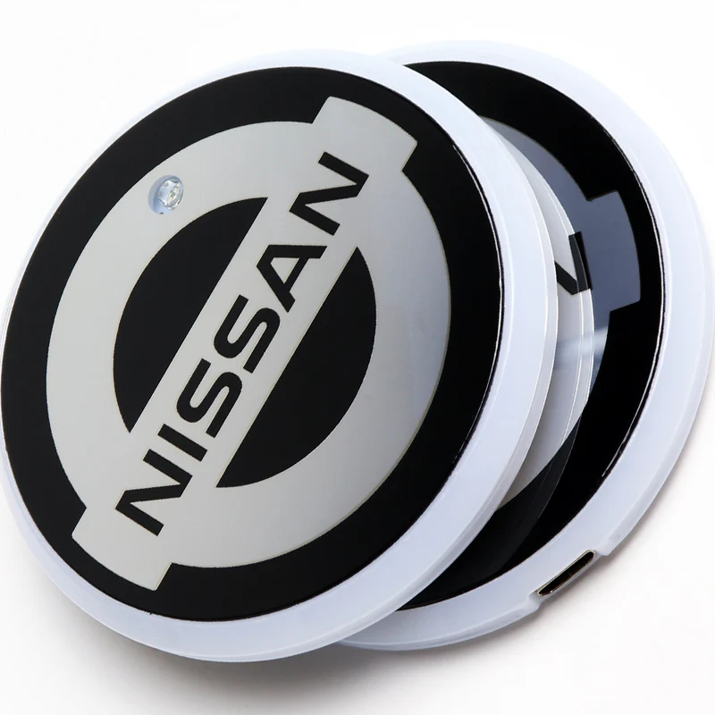 NISSAN 350Z Carbon Fiber Look Car Center Console Armrest Cushion Mat Pad Cover with LED Coasters Combo Set - Image 4
