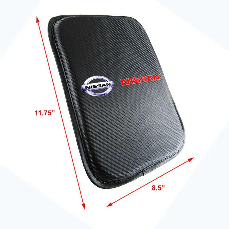 NISSAN 350Z Carbon Fiber Look Car Center Console Armrest Cushion Mat Pad Cover with LED Coasters Combo Set - Image 9