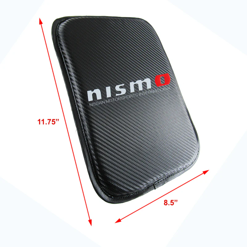 NISSAN 350Z Nismo Carbon Fiber Look Car Center Console Armrest Cushion Mat Pad Cover with LED Coasters Combo Set - Image 9