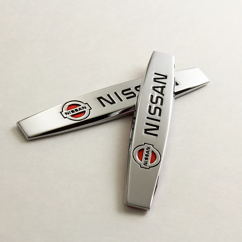 NISSAN 3D Metal Emblem Badge Sticker x2 - Image 3