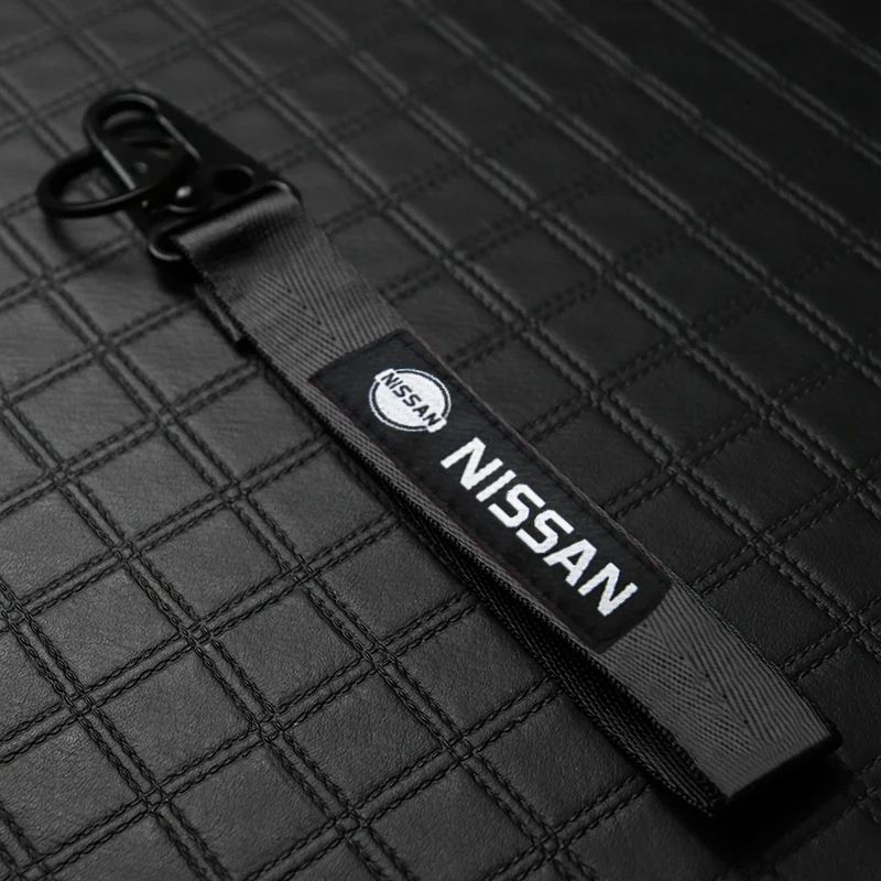 Nissan Black Keychain with Metal Key Ring - Image 2