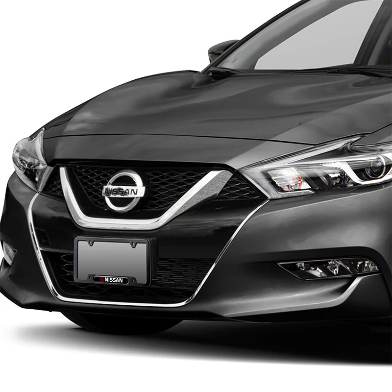 NISSAN Black Stainless Steel Metal License Plate Frame New X2 - Image 6