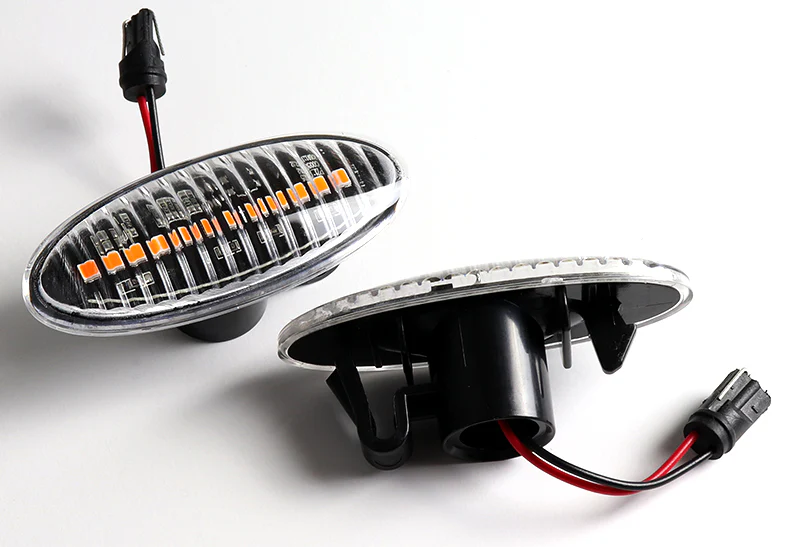 Nissan Juke / Cube / Leaf Amber LED Turn Signal Front Fender Side Marker Lights -Clear Lens - Image 3