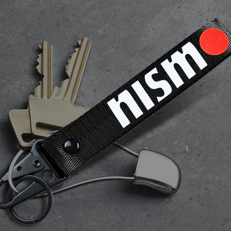 Nissan Nismo Black Keychain with Metal Key Ring - Image 3