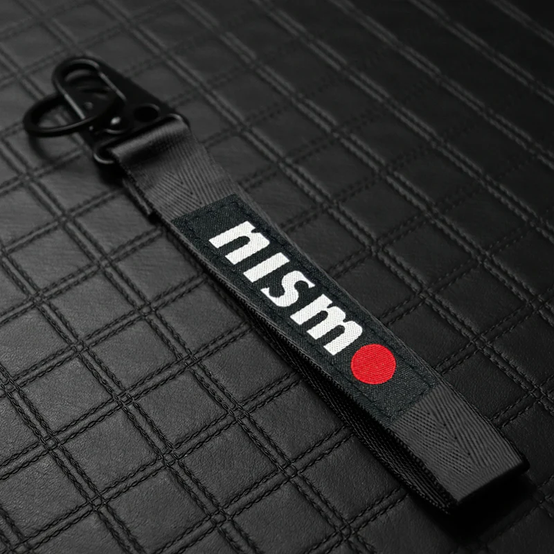 Nissan Nismo Black Keychain with Metal Key Ring - Image 2