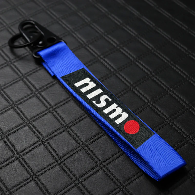 Nissan Nismo Blue and Black Keychain with Metal Key Ring - Image 2
