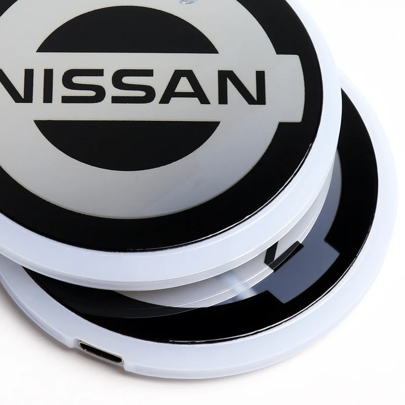 Nissan Nismo Car Center Console Armrest Cushion Mat Pad Cover Stitched Embroidery Logo with LED Cup Coaster Set - Image 3