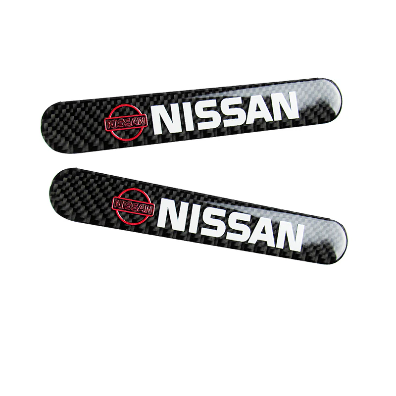 Nissan NISMO Carbon Fiber Car Door Rear Trunk Side Fenders Bumper Badge Scratch Guard Sticker New 4 pcs - Image 2