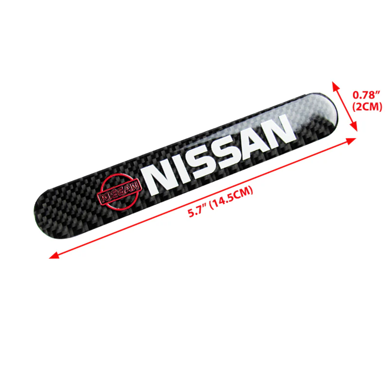 Nissan NISMO Carbon Fiber Car Door Rear Trunk Side Fenders Bumper Badge Scratch Guard Sticker New 4 pcs - Image 3