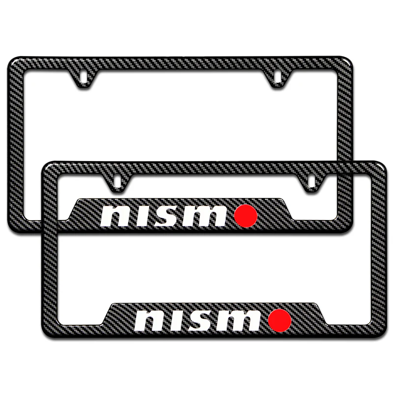 NISSAN NISMO Carbon Fiber Look License Plate Frame ABS X2 - Image 3