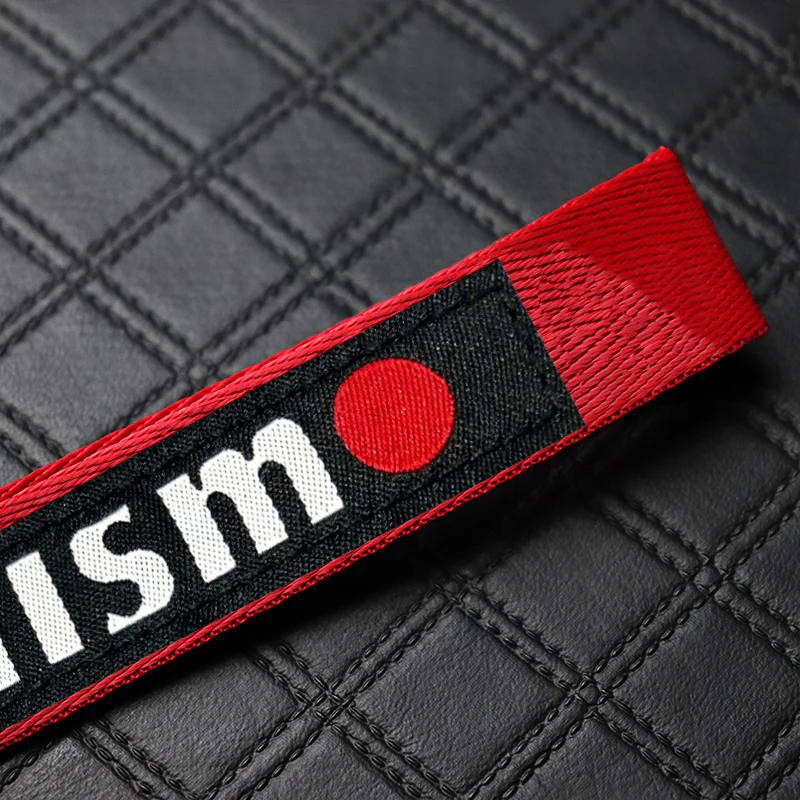 Nissan Nismo Red and Black Keychain with Metal Key Ring - Image 4